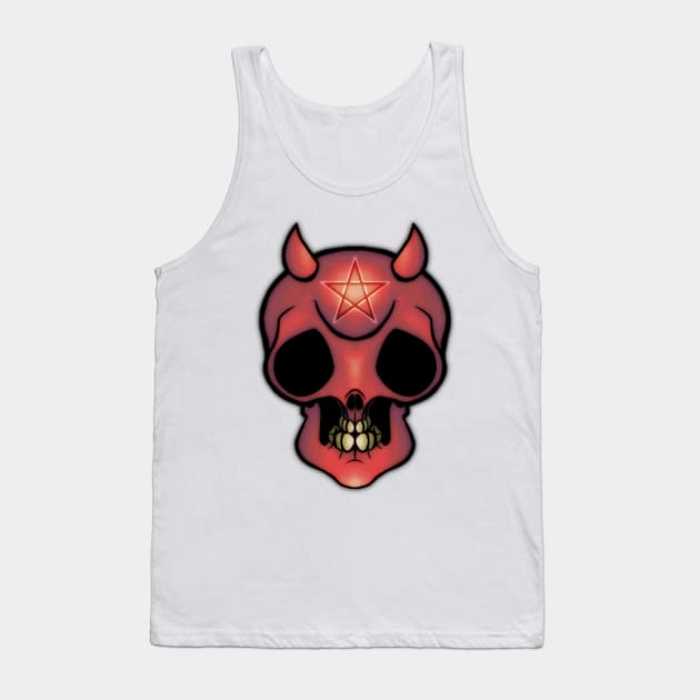 Demonic Skull T-Shirt Design Tank Top by Infected_Individual_Productions